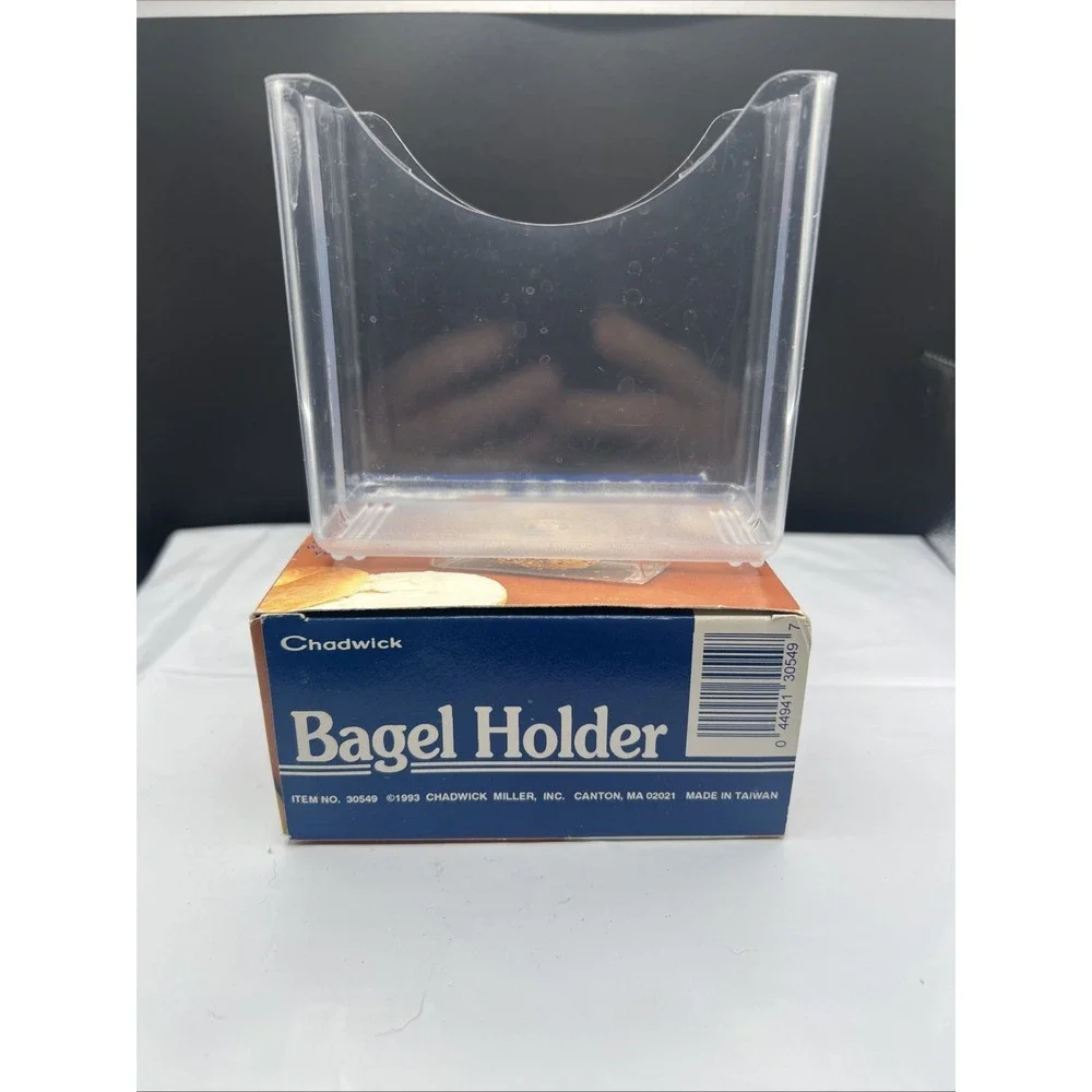 Vintage 1993 Chadwick Bagel Holder Slicer Guard Kitchen Gadget In Box 90s